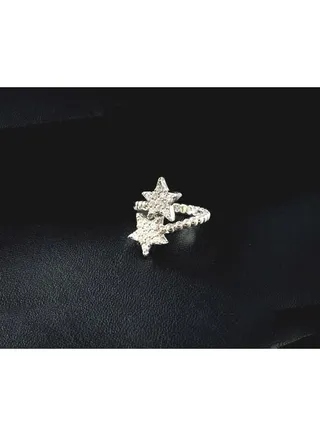 Platinum Plated Ring For Women With Zircon Stone - Silver 