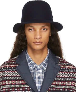 Junya Watanabe Navy Script Hat