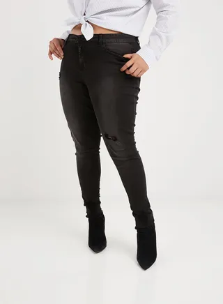Distressed Jeans Black 