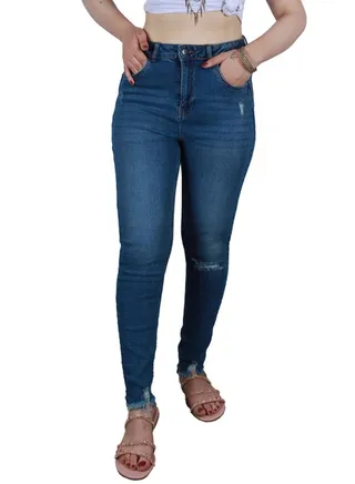Skinny Straight Jeans Boot-cut Stretch For Women Blue 
