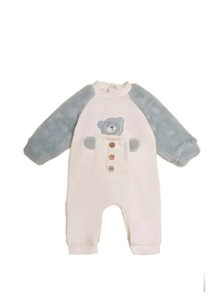 Baby Cotton Fur Playsuit 
