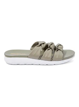 Knotted Slides Sandals Grey 