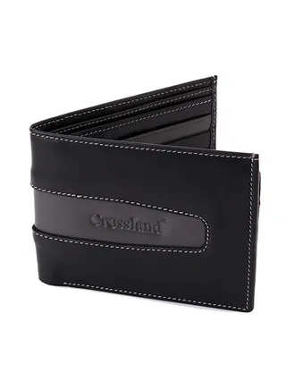 Genuine Leather Wallet Black / Grey 