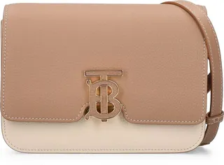 Small TB grainy leather shoulder bag