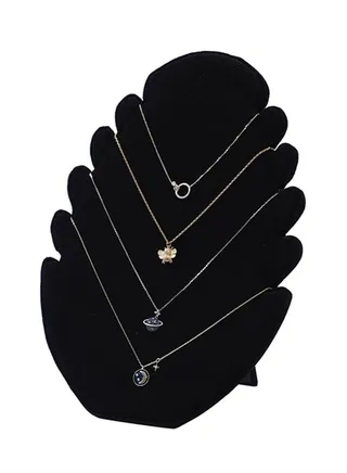Necklace Jewelry Display Stand Velvet Jewelry Easel, Pendants Bracelets Chains Organizer Holder 