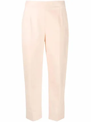 High-Waisted Crop Trousers