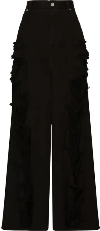 Dolce & Gabbana Kim Dolce & Gabbana Distressed High-Rise Oversized Jeans