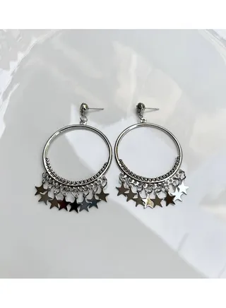 Stars Group Earring Of Fluffy Women's Accessories-Silver 
