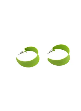 Bold Quirky Earring Of Fluffy Women's Accessories-Green 