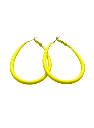 Egg Shape Earring Of Fluffy Women's Accessories-Yellow 