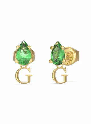 Logo Emerald Drop Earring 