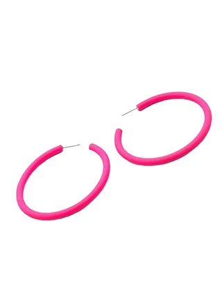 Open Crecil Earring Of Fluffy Women's Accessories-Pink 