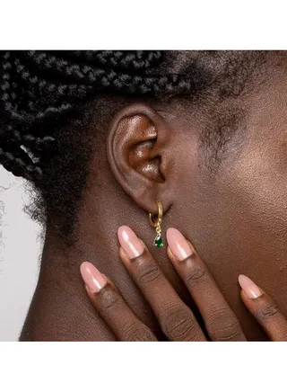 Green Vivant Dangle Earrings 