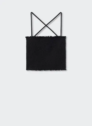 Youth Shirred Cropped Top 