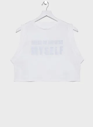 Kids Slogan Cropped Vest 