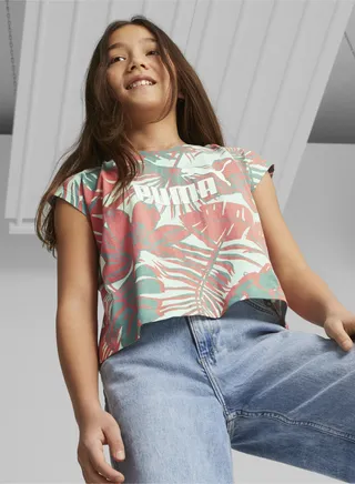 Essentials Kids Girls Printed T-Shirt 