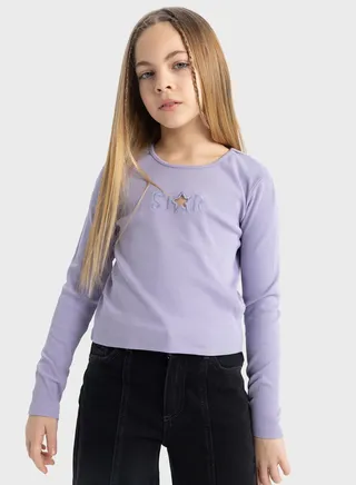 Girl Crop Top Long Sleeve Body 