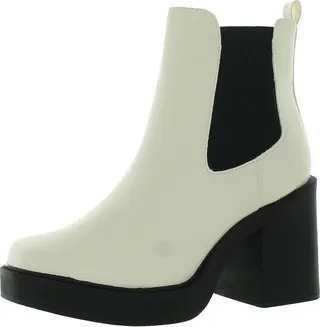 Dru Womens Faux Leather Booties Chelsea Boots