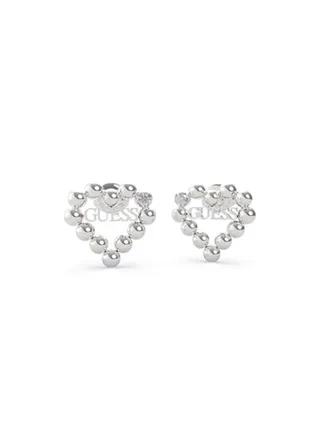 Silver Heart Bubbles Earring 