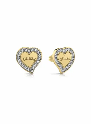 Pave with Heart Frame Earring 