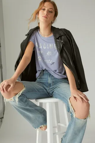 Racing Hearts Embroidered Classic Crew Tee