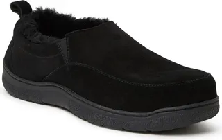 Dearfoams Men's Graham Genuine Suede Closed Back