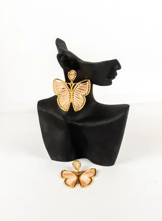 Pink Butterfly Earring 