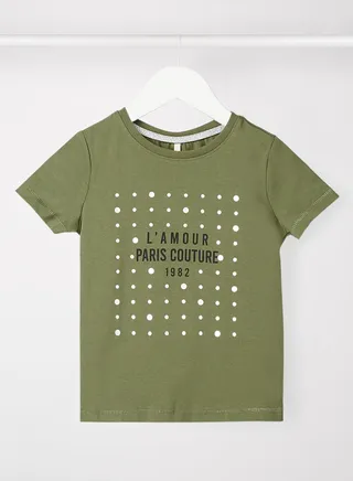 Kids/Teen Box Print T-Shirt Green 
