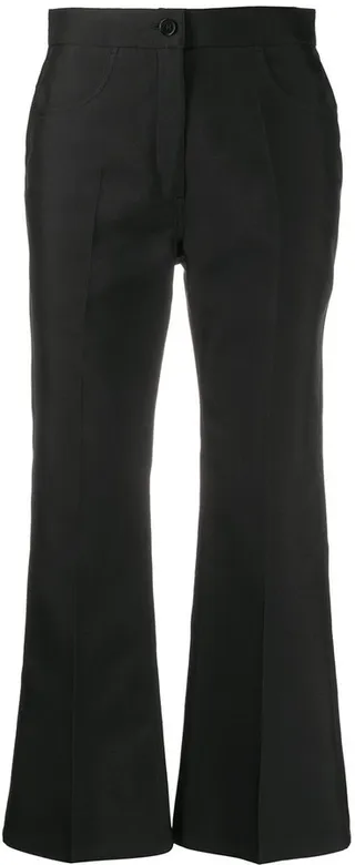 Flared Cropped Trousers