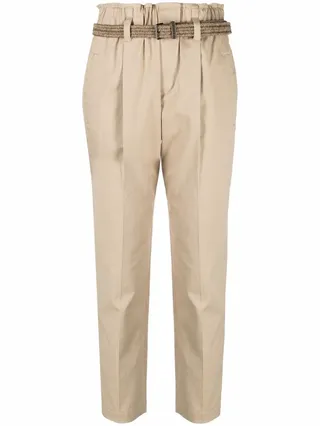 Cropped Straight-Leg Trousers