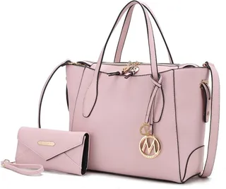 Bruna Vegan Leather Women’s Tote Bag with Wallet-2 pieces