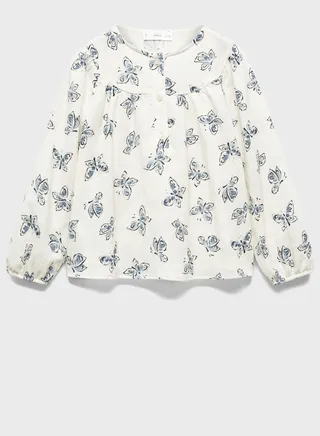 Kids Butterfly Print Top 