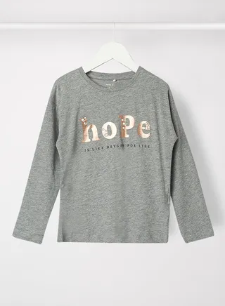 Kids/Teen Long Sleeve T-Shirt Grey 