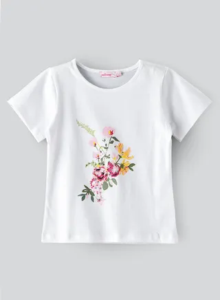 Jelliene Girls Cotton T-shirt, Soft and Comfortable Cotton T-shirt for Girls, Breathable and Skin-Friendly, Perfect for Everyday Wear 