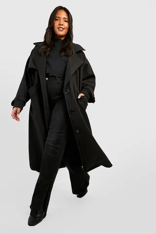 Plus Premium Wool Look Oversized Coat