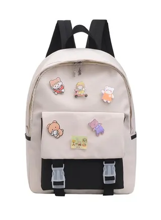 Backpack Cute Kawaii Backpack School Supplies Laptop Bag for Teens Girls Women Students Black 