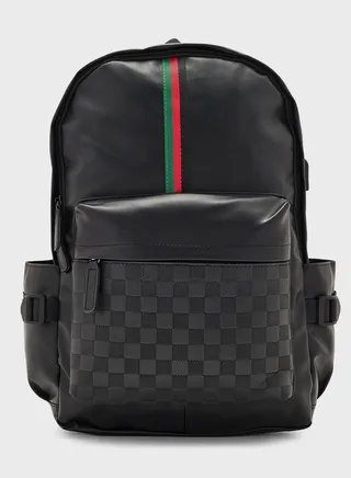 Webbing Detail Casual Backpack