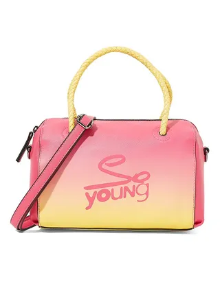 Dual Tone Shoulder Bag Yellow/Pink 