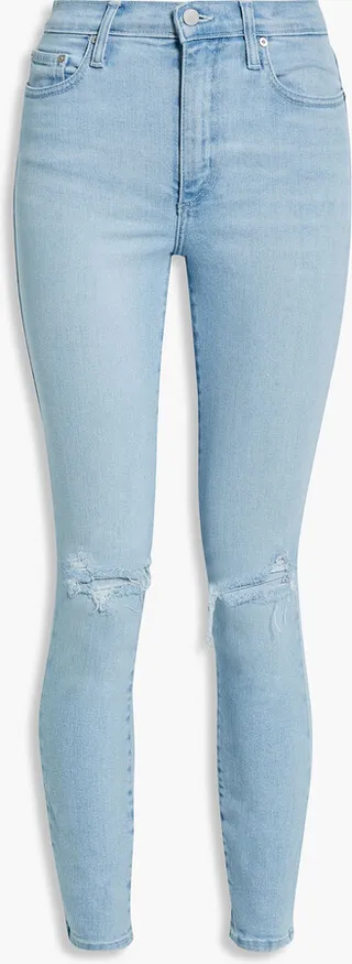 Cult distressed high-rise skinny jeans