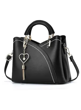 Purses and Handbags Women Fashion Ladies Satchel Shoulder Top Handle Bag Black 