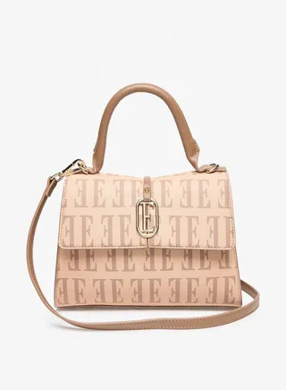 Women's PRINTED MONOGRAM SATCHEL BAG