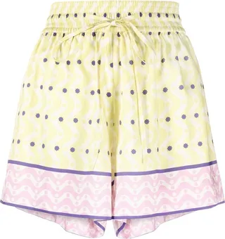 Drawstring-Waist Printed Shorts