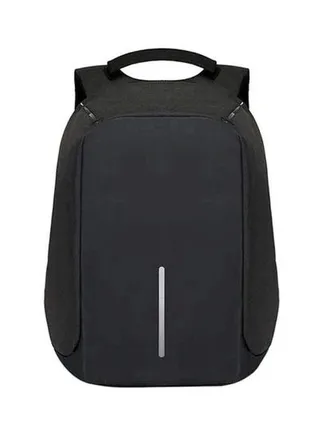 Anti-Theft Waterproof Backpack With USB Charging Port Black 