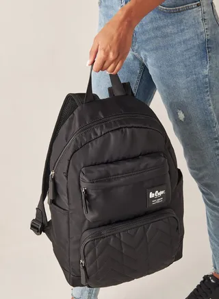 Quilted Backpack with Adjustable Shoulder Straps 