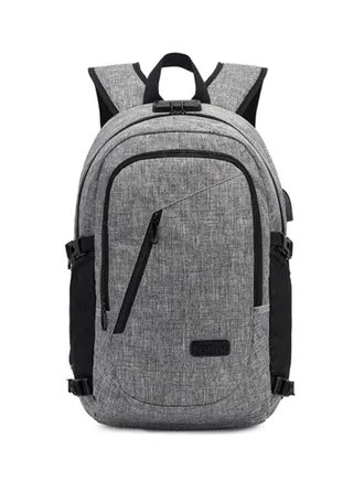 Casual Anti-Theft College Backpack Grey 