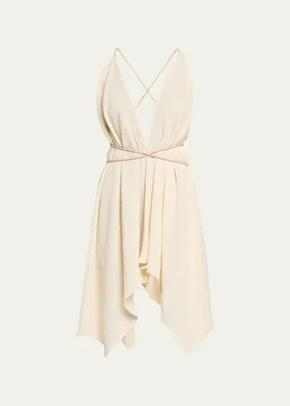 Yatzil Plunging V-Neck Mini Dress