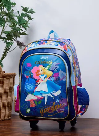 Disney Alice In Wonderland Back To School Trolley Backpack 