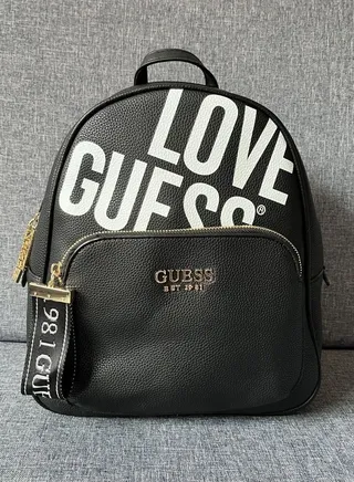 GUESS Women's Fashion Simple Backpack Black 