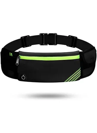 Slim Fit Running Belt for Hiking Exercise Bike Workout Gym Reflective Waterproof Adjustable Bag for Running, Traveling and Outdoor Activities 