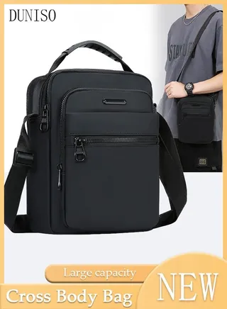 Mini Crossbody Bag for Men Waterproof Sling Bag Backpack Multipurpose Cross Body Chest Bag Shoulder Bag Daypack for Travel Hiking Retro Purse Bag with Detachable Strap 